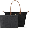 Tote Bag For Women With Purse Organizer Insert, Foldable Waterproof Nylon Bag For Travel, And Daily Use,Medium Size.