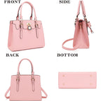 Qiyuer Women Purses And Handbags Set Ladies Top Handle Satchel Tote Shoulder Work Bag With Matching Clutch Wallet 2Pcs