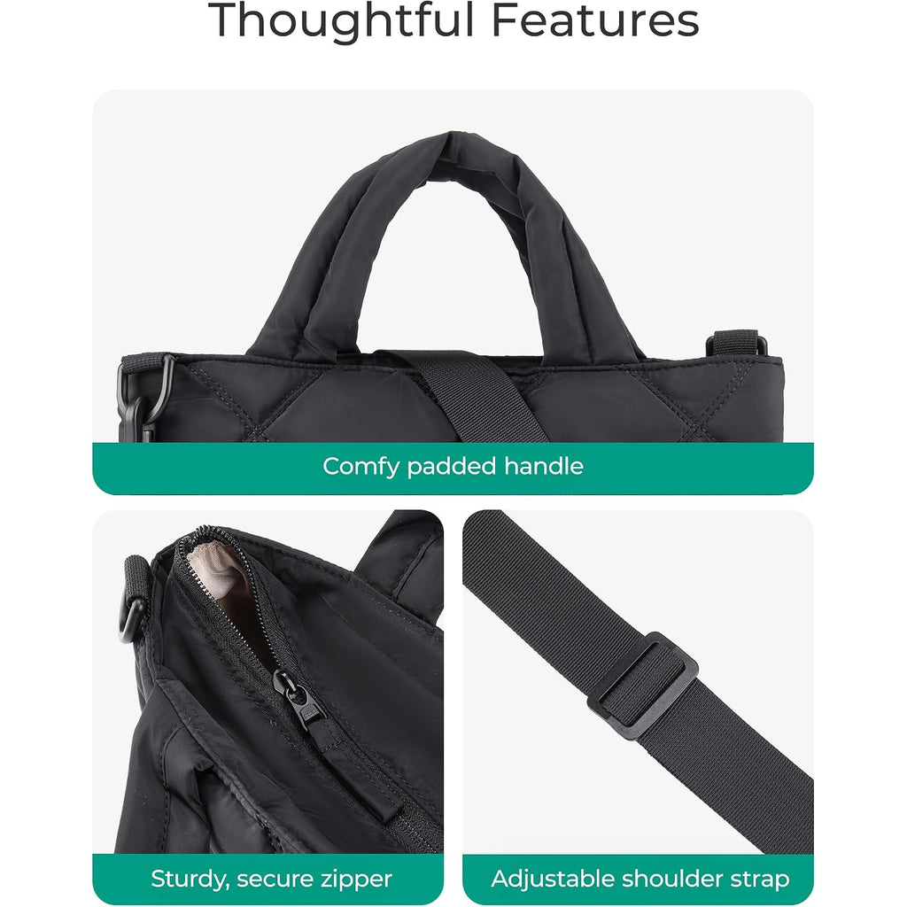 Bagsmart Crossbody Bags For Women, Lightweight Purses For Women, Quilted Puffer Tote Handbags For Daily Use,Shop,Travel