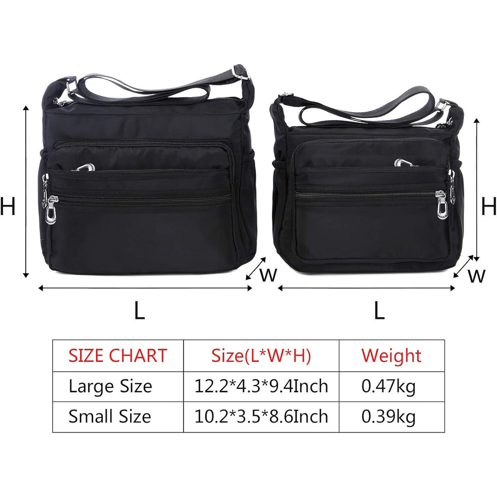 Crossbody Bag For Women Waterproof Shoulder Bag Messenger Bag Casual Nylon Purse Handbag