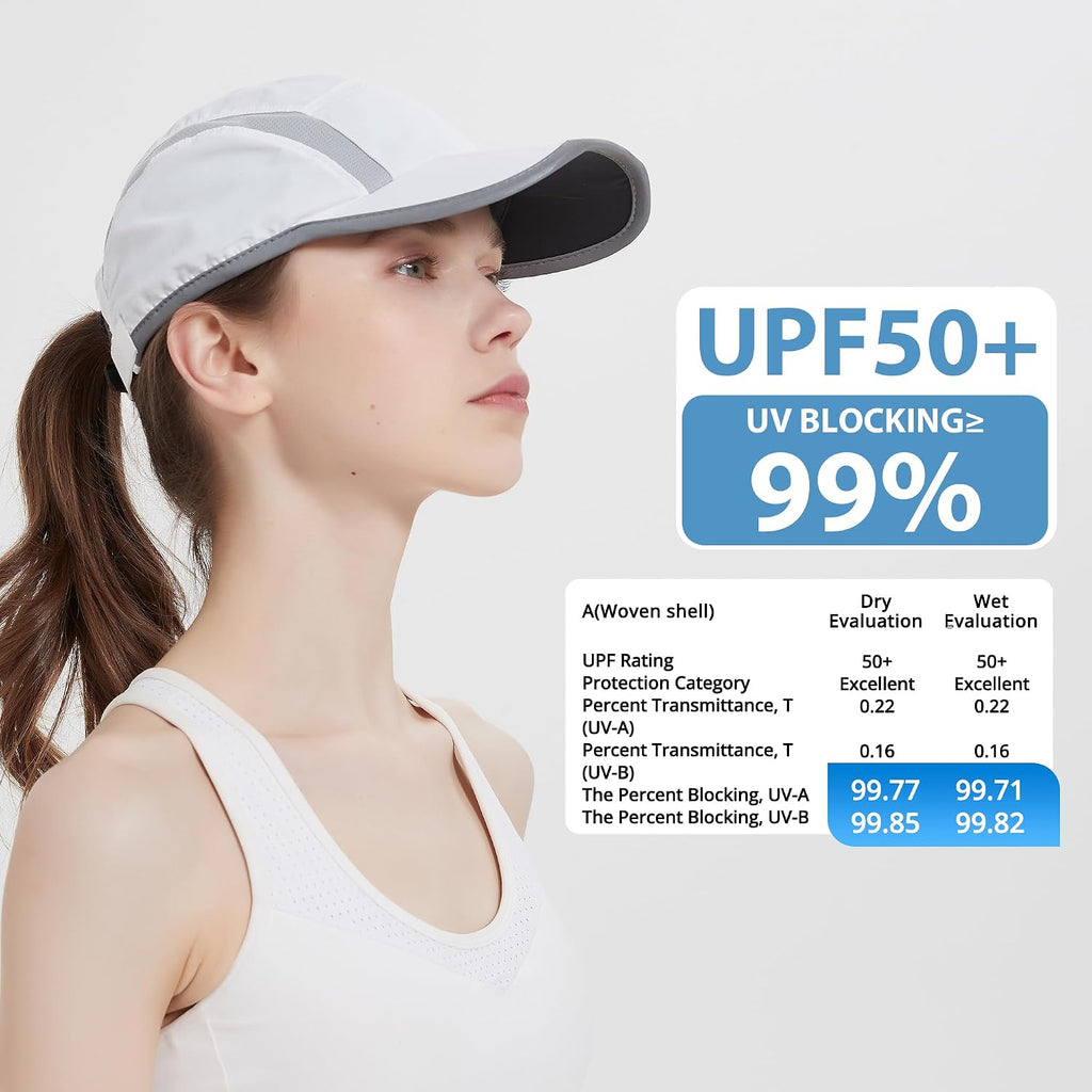 Gadiemkensd Reflective Folding Outdoor Hat Unstructured Design Upf 50+ Sun Protection Sport Hats For Womens And Mens