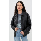Anine Bing Women'S Rory Jacket In Black Recycled Leather
