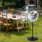 Hykolity 20" Outdoor Pedestal Oscillating Misting Fan, High-Velocity Patio Misting Fan With 3-Speed For Outside, Waterproof Tilting Fan With Mists For Outdoor Cooling