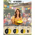 4-Size Nesting Tortilla Sealer & Crimper For Less Filling Mess | 4/6/8/10-Inch Sizes, Bpa-Free Pp; Microwave/Dishwasher Safe, 25Mm Bottom Eject Hole For Quesadillas, Burritos, Dumplings