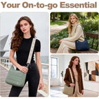 Anti Theft Crossbody Purse Hobo Crossbody Bags For Women, Quilted Puffer Bag Slouchy Built-In Wallet & Rfid Blocking