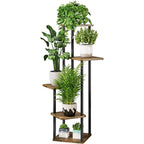Plant Stand 5 Tier Indoor Metal Flower Shelf For Multiple Plants Corner Tall Flower Holders For Patio Garden Living Room Balcony Bedroom, Black (5 Tier-Black)