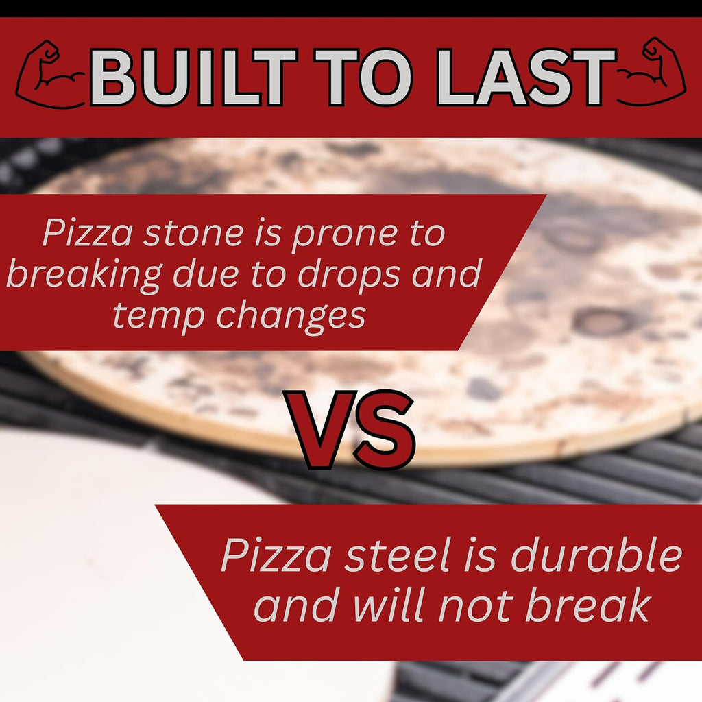 16X16 Pizza Steel, 1/4" Thick, 17.6 Lbs - Cooking Steel For Oven & Grill - Made In Usa