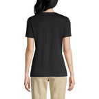 Lands' End Women's Relaxed American-Grown Supima Cotton V-Neck T-Shirt