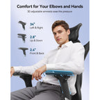 Sihoo M57 Ergonomic Mesh Office Chair, High Back Home Desk Chair With 3D Armrests, Lumbar Support And Adjustable Headrest, Comfortable Computer Chair, Big & Tall Office Chair Hold 330 Lbs-Black