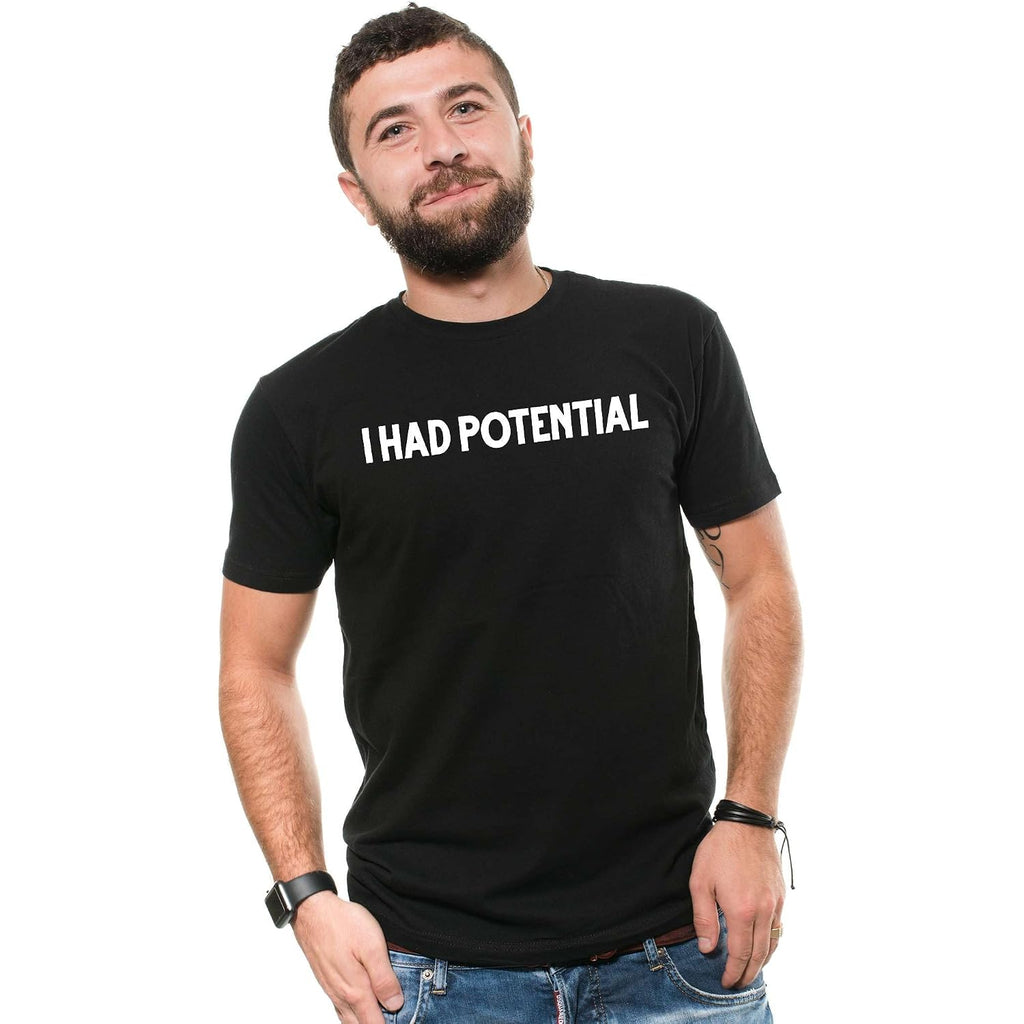 Men'S Funny I Had Potential T-Shirt Humorous Novelty Graphic Tee