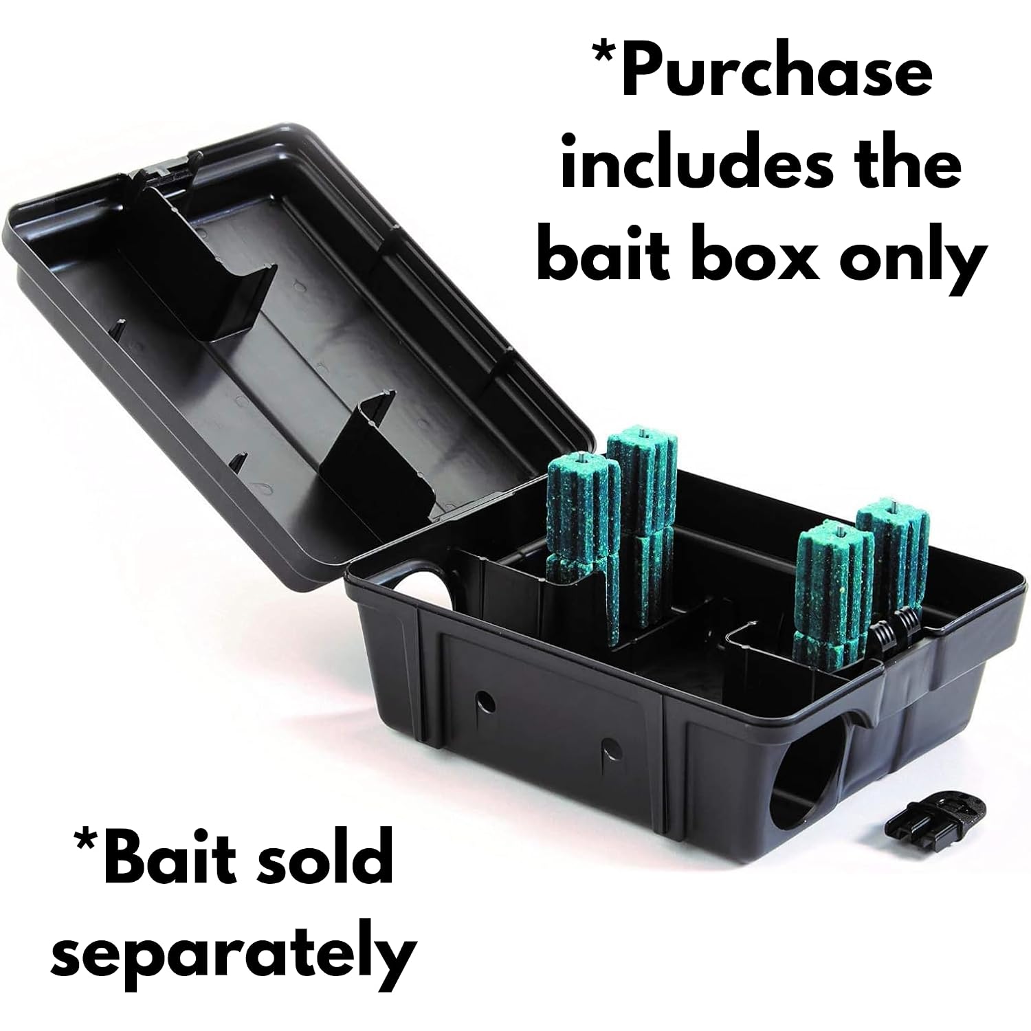 Outpost Rat Bait Station | Single Station Targets Small Mice Up To Large Rats | Position Horizontal Or Vertical | Made In Usa