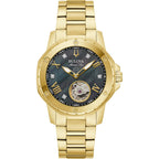 Bulova Ladies Automatic Marine Star, Gold-Tone Stainless Steel Case & Bracelet With Mother-Of-Pearl Dial (Style: 97P171)