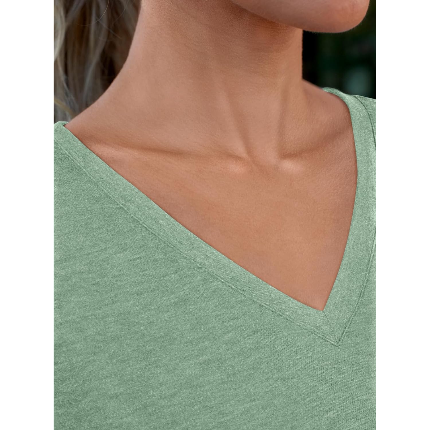 T-Shirts Short Sleeve V Neck Tees Tops for Women Fashion Trendy Lightweight Soft Casual Summer Outfits Clothes 2026