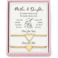 SUCHAGIFT Mother Daughter Bracelets Set for 2 - Mothers Day, Birthday Gifts for Mom from Daughter - Bracelet for Mom - 14K Gold Plated Stainless Steel Matching Heart Bracelets