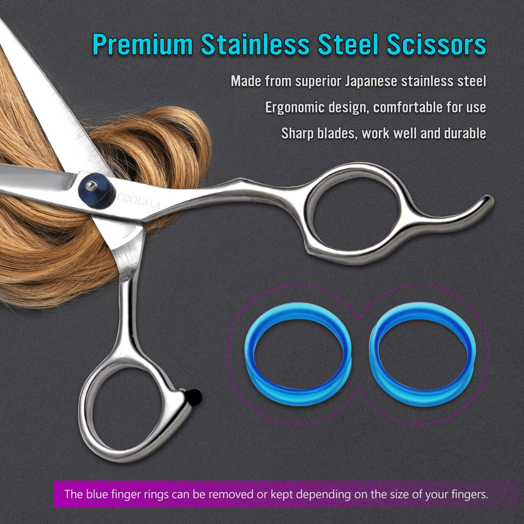 Stainless Steel Hair Cutting Scissors 6.5 Inch Hairdressing Razor Shears Professional Salon Barber Haircut Scissors, One Comb Included, Home Use For Man Woman Adults Kids Babies