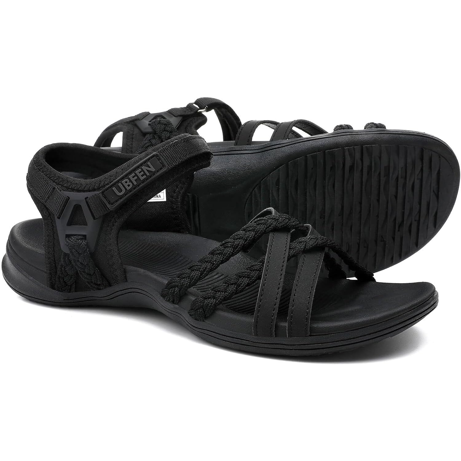 Ubfen Womens Hiking Comfort Sport Sandals Beach Vacation Camping Casual Sport Sandals With Adjustable Straps And Arch Support