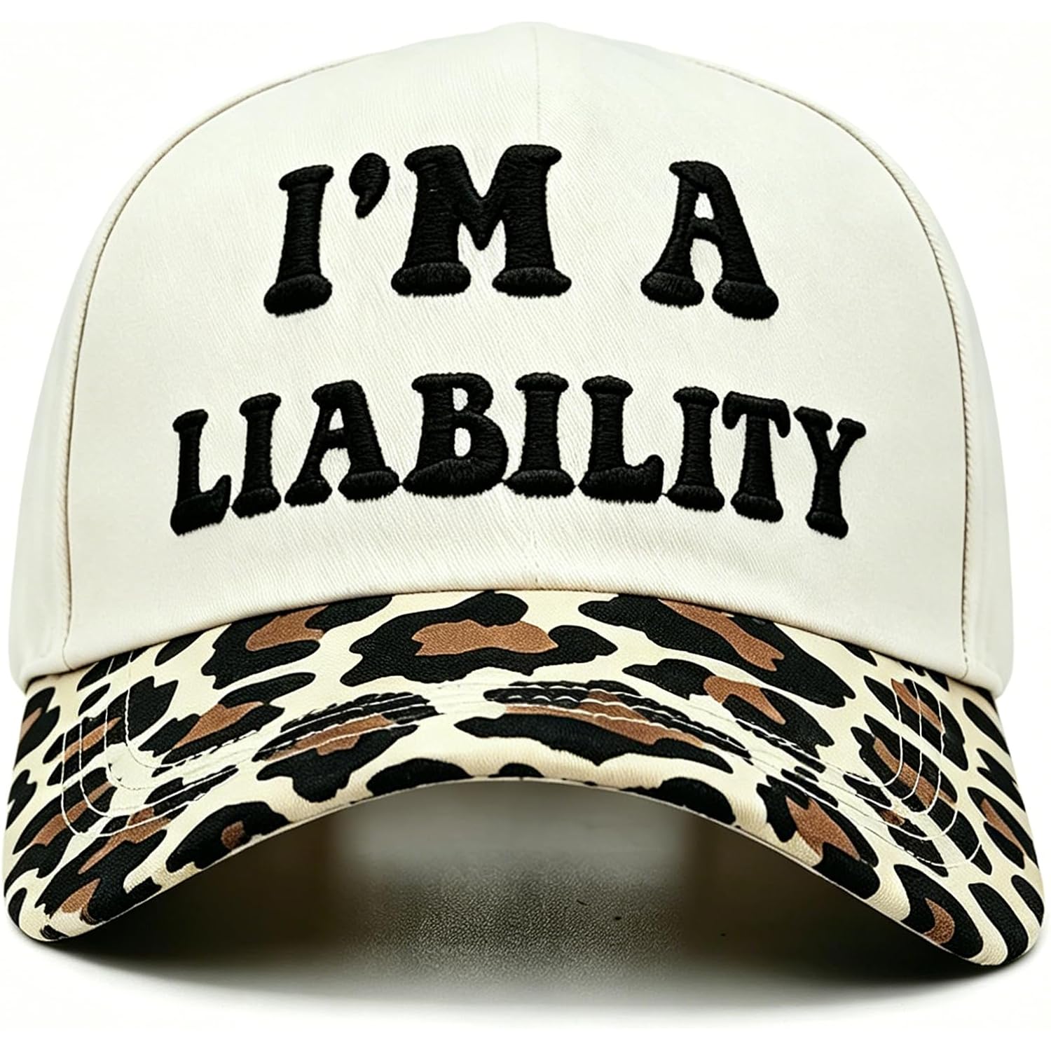 It's A Bad Day to Be A Hot Dog Funny Trucker Hats Embroidered Vintage Snapback Hat for Women and Men Gag Gifts Baseball Cap I'm a Liability-black Rice White