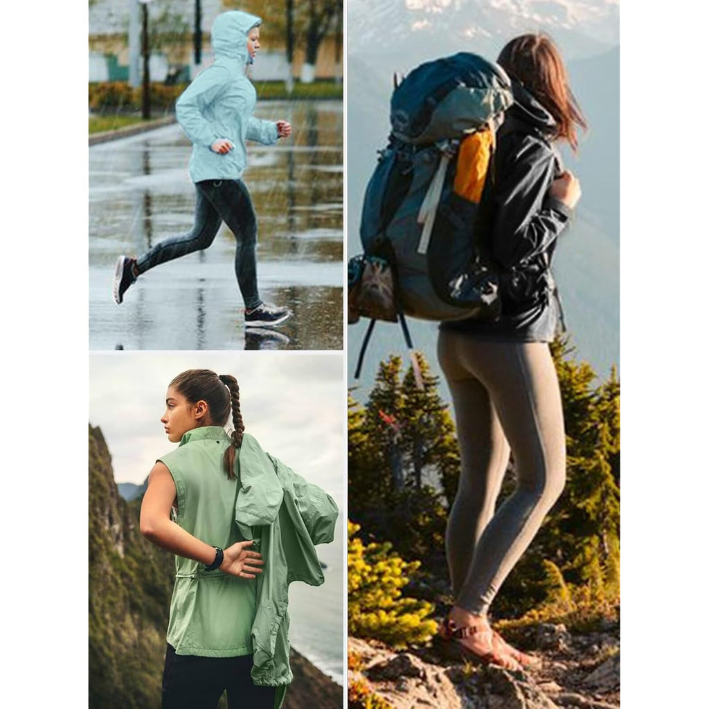 Light Weight Rain Jacket Women Waterproof Windbreaker Travel Rain Coats For Women Packable S-Xxl