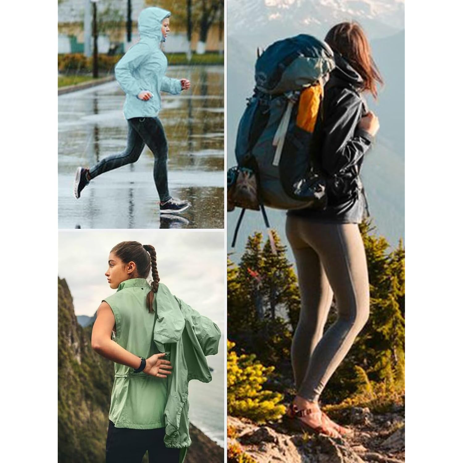 Light Weight Rain Jacket Women Waterproof Windbreaker Travel Rain Coats For Women Packable S-Xxl