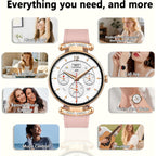 Smart Watches for Women,Answer/Make Call,1.32" AMOLED Ultra-Clear Screen Women Watch with Heart Rate,Sleep Monitor, Fitness Watch for Samsung/Android/iOS,100+ Sports Mode,3ATM Waterproof