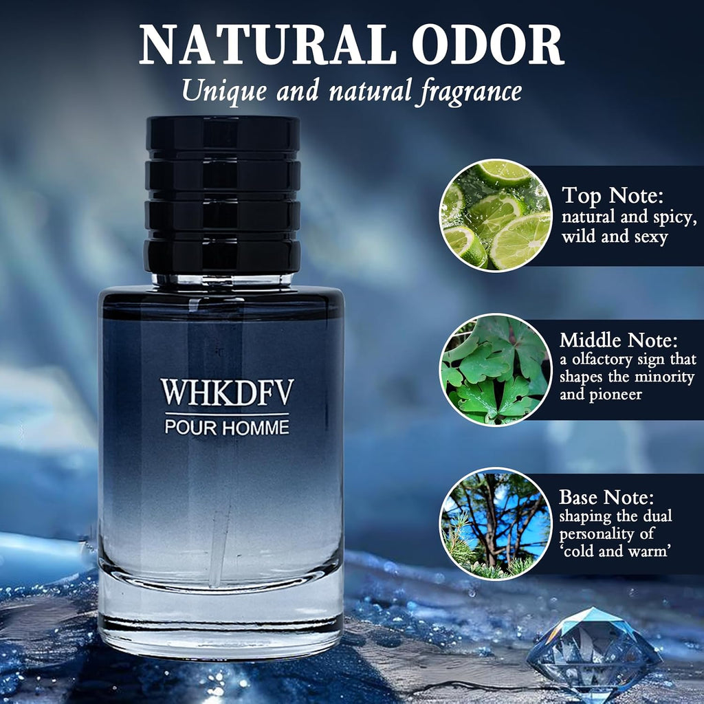 Eau De Toilette Pheromone Cologne For Men, Citrus Fresh And Lasting Spray Perfume Lemon Pepper Base Note Cedar Suitable For Special Occasions And Everyday Elegant Mens Cologne1.7 Ounce Portable