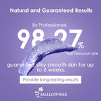 Mallowwax Hard Wax Beads, Wax Beans for Hair Removal, Natural Lavender, Stripless, Coarse Body Hair Specific - Ideal for Bikini, Brazilian, Legs, Underarms, Chest, 16 Ounce