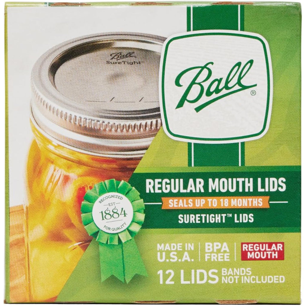 Ball Regular Mouth Mason Glass Jar Lids (24-Count), Silver