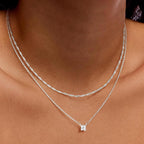 Pancert Gold Necklace for Women 14K Gold/Silver Plated Choker Diamond Necklace Set for Women Simple Dainty CZ Gold Chain Trendy Jewelry Accessories
