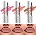 LANGMANNI 3 Colors Long-Lasting Peel Off Lip Liner Set, Waterproof & Smudge-Proof Matte Lip Liners Gift Makeup For Girls (#1+2+3)