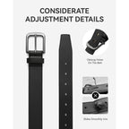 Chaoren Mens Belts Leather - 35Mm Genuine Leather Belt For Jeans - Men Gift For Casual Dress