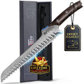 2026 New Upgraded Offset Bread Knife For Homemade Bread, 10.5 Inch Resharpenable Serrated Knife, Ultra-Sharp Sourdough Slicing, Perfect Kitchen Gift, Designed For Cutting Cakes, Fruits & Meat