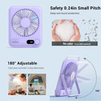 Whatook Small Desk Fan Personal Fans: 5000Mah 25 Hours Battery Office Quiet Mini Desktop Fan Portable Rechargeable Travel Essentials (Purple, 2000 Mah)