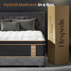 Queen Mattress 14 Inch, Luxury Hotel Cooling Hybrid Bed Mattress In A Box