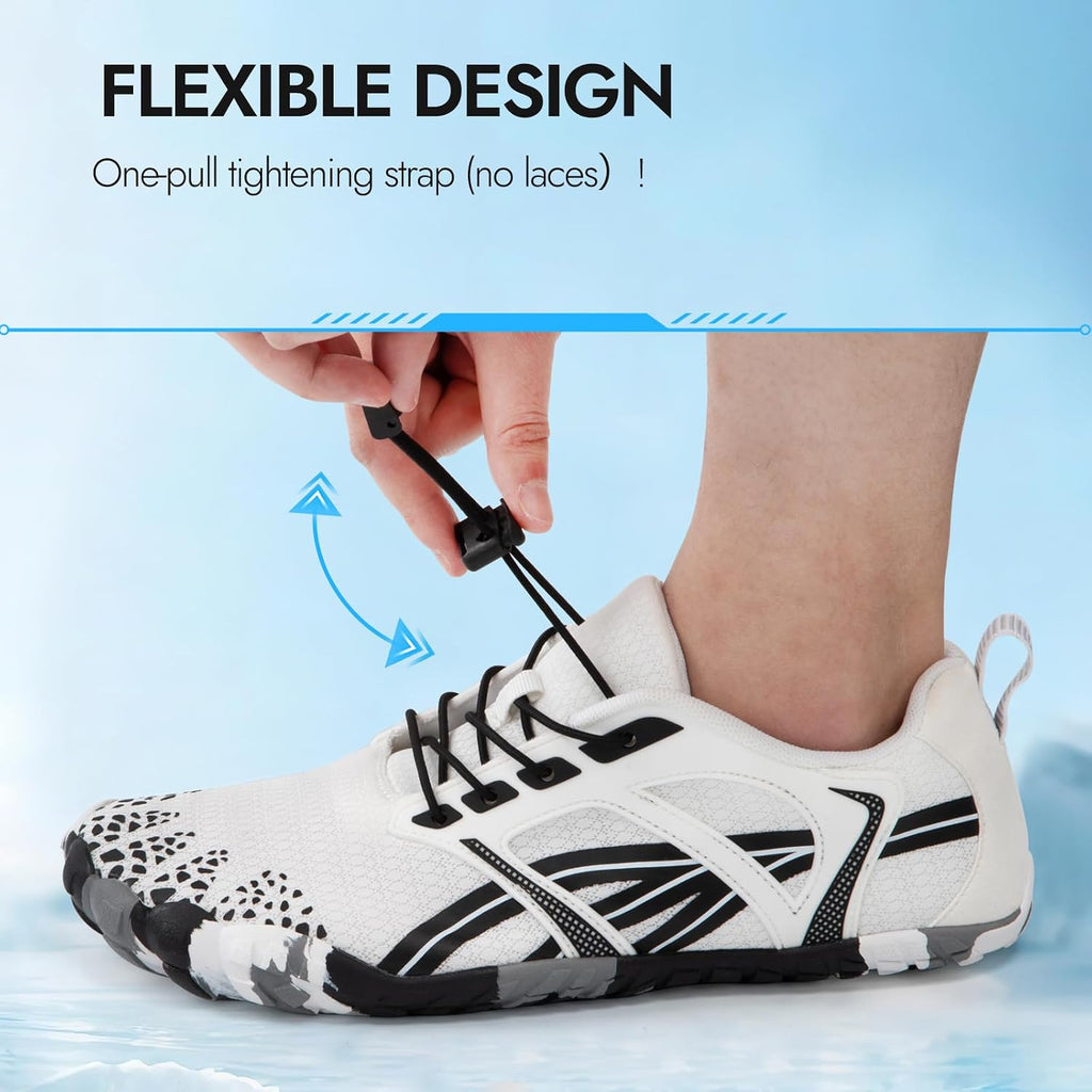Athmile Barefoot Shoes Women Water Shoes Wide Toe Non-Slip Aqua Beach Quick-Dry For Swim Kayak Lake Pool River Hiking Surfing Boating Fishing Diving Cruise Ship Essentials