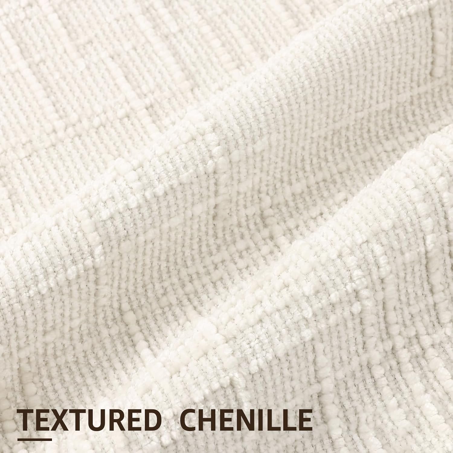 Decoruhome Fall Cream White Chenille Throw Pillow Covers 18X18 Set Of 2 Textured Soft Cozy Slubby Couch Pillow Covers Modern Farmhouse Boho Decorative Pillow Cases For Bed Sofa Living Room