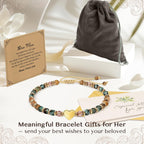 Inspirational Bracelets Gifts for Women: Healing Natural Stone Beads Bracelets - Birthday Mothers Day Gifts Thinking of you Get Well Soon Gift for Women Friends Sister Mom