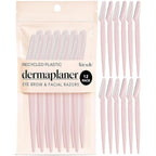 Kitsch Dermaplane Razor for Women Face – Face Razors for Women & Men, Eyebrow Trimmer & Face Shaver – Exfoliating Facial Razor & Skin Care Tool for Smoother Skin - Blush, 12 pcs