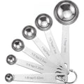 Measuring Spoons, Premium Heavy Duty Stainless Steel Measuring Spoons Cups Set, Small Tablespoon With Metric And Us Measurements, Set Of 6 For Measuring Dry And Liquid Ingredients