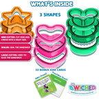 Sandwich Cutter And Sealer - Crustless Sandwich Maker - Great For Lunchbox And Bento Box - Boys And Girls Kids Lunch - Sandwich Cutters For Kids (Heart, Star, Mouse)
