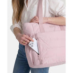 Nishel Travel Puffy Tote Bag For Women, Ultra-Lightweight Large Tote Purse For Office Day And A Short Weekend Getaway