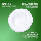 Cerave Hydrating Facial Cleanser, Moisturizing Face Wash For Dry Skin, Hyaluronic Acid + Ceramides + Glycerin, Hydrating Cleanser For Normal To Dry Skin, National Eczema Association Certified, 16 Oz