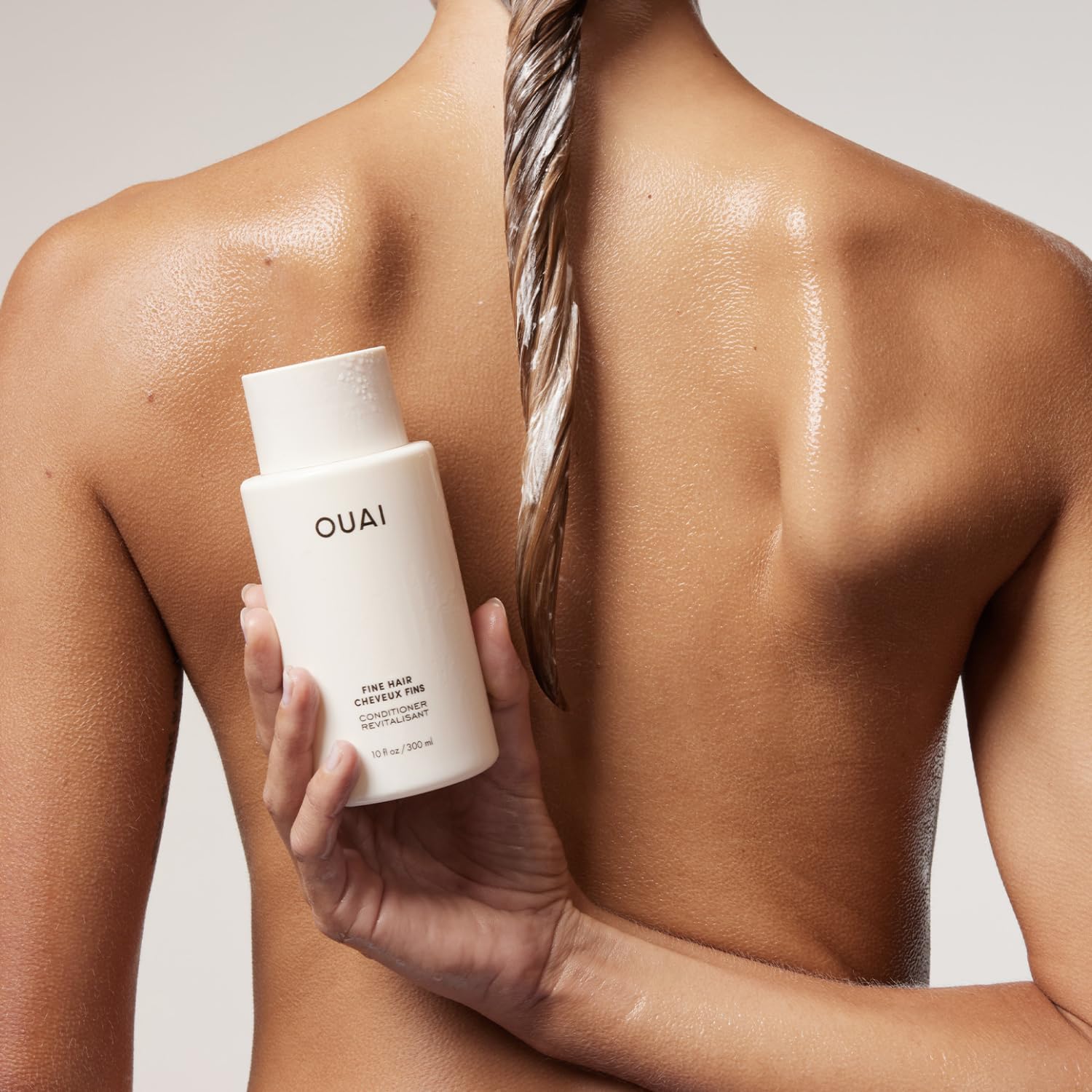 OUAI Fine Hair Conditioner - Volumizing Conditioner for Fine Hair Made with Keratin, Biotin and Chia Seed Oil - Adds Softness, Bounce and Volume - Free from Parabens, Sulfates, and Phthalates (10 Oz)