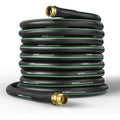 100 Ft Garden Hose, Flexible Rubber Water Hose 5/8", Heavy Duty, Lightweight Hose, Burst 600 Psi With Solid Brass Male To Female Fittings, Leakproof Hose For Backyard, Garden