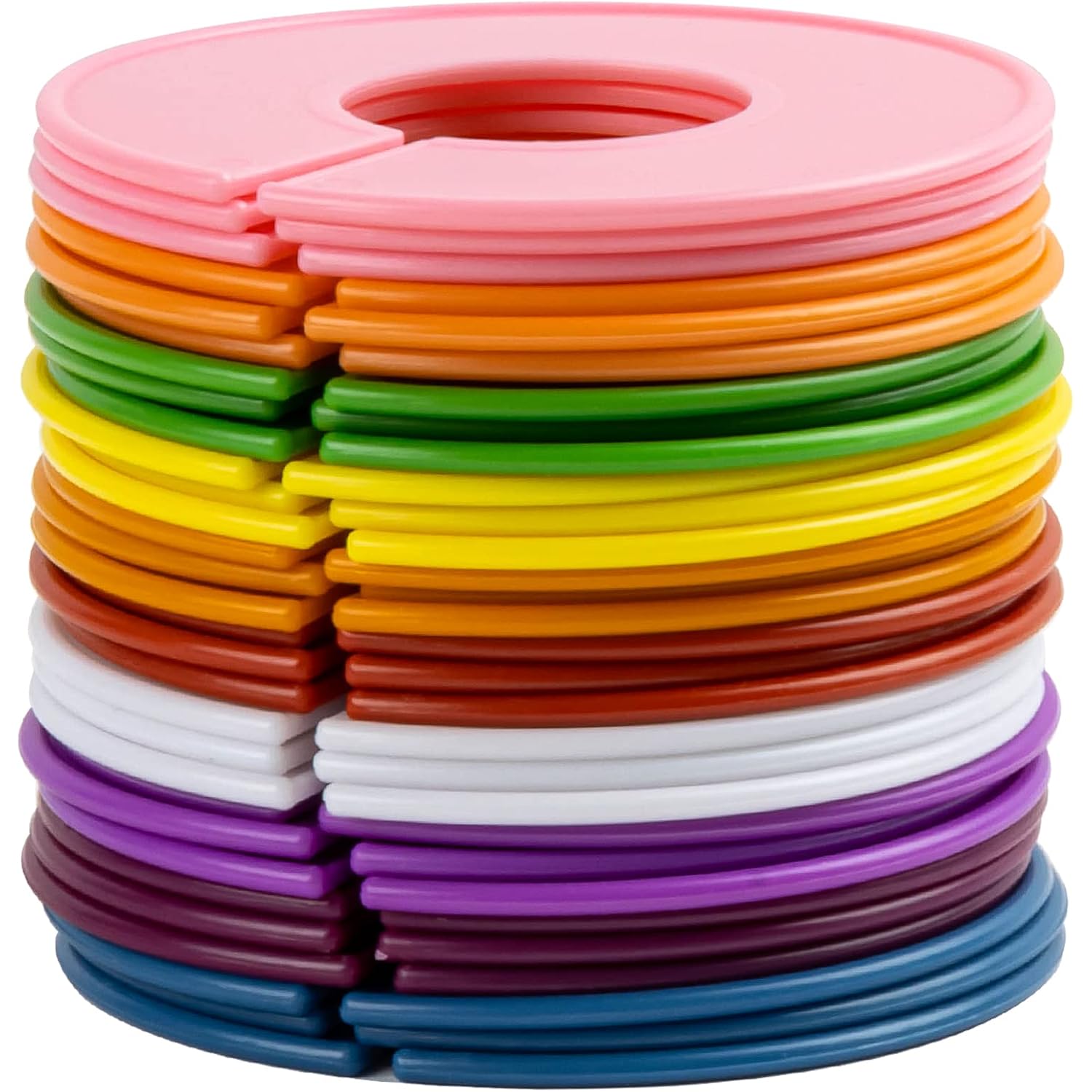 30Pcs Closet Dividers Clothes Organizers - Sukh Closet Organizers Plastic Clothes Size Dividers Labels Separators For Garment Organizer Boutique Hanger Clothing Rack No Burrs 10 Assorted Colors