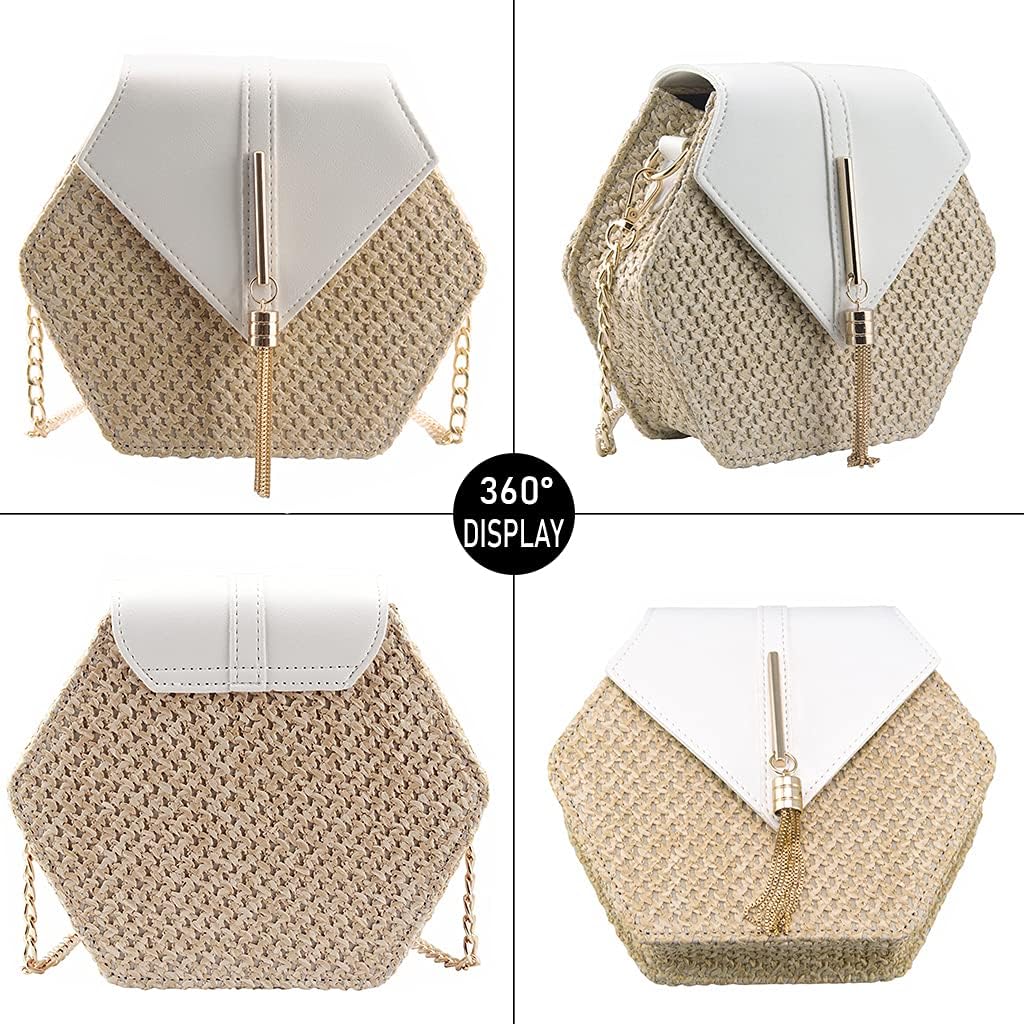 Women'S Crossbody Bag Cute Straw Shoulder Bag