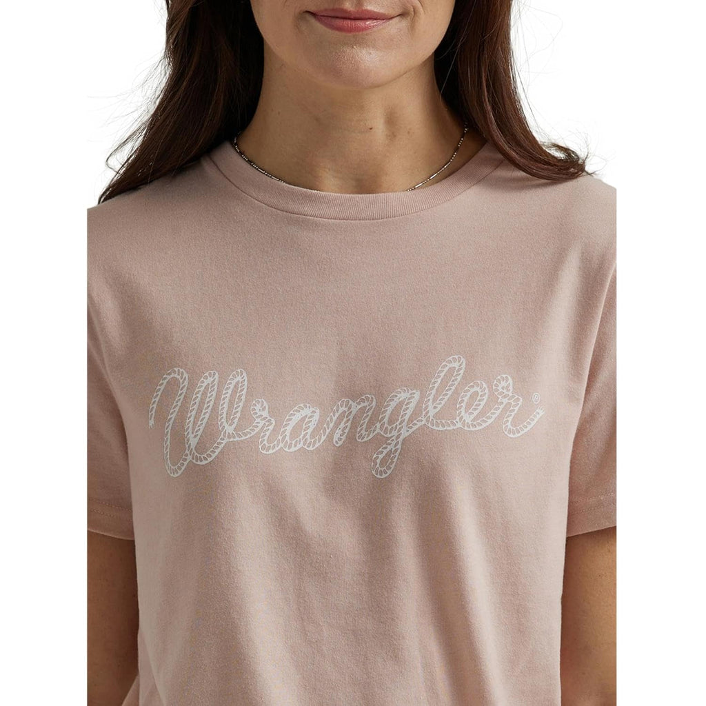 Wrangler Womens Retro Short Sleeve Graphic T-Shirt Peach Whip Heather
