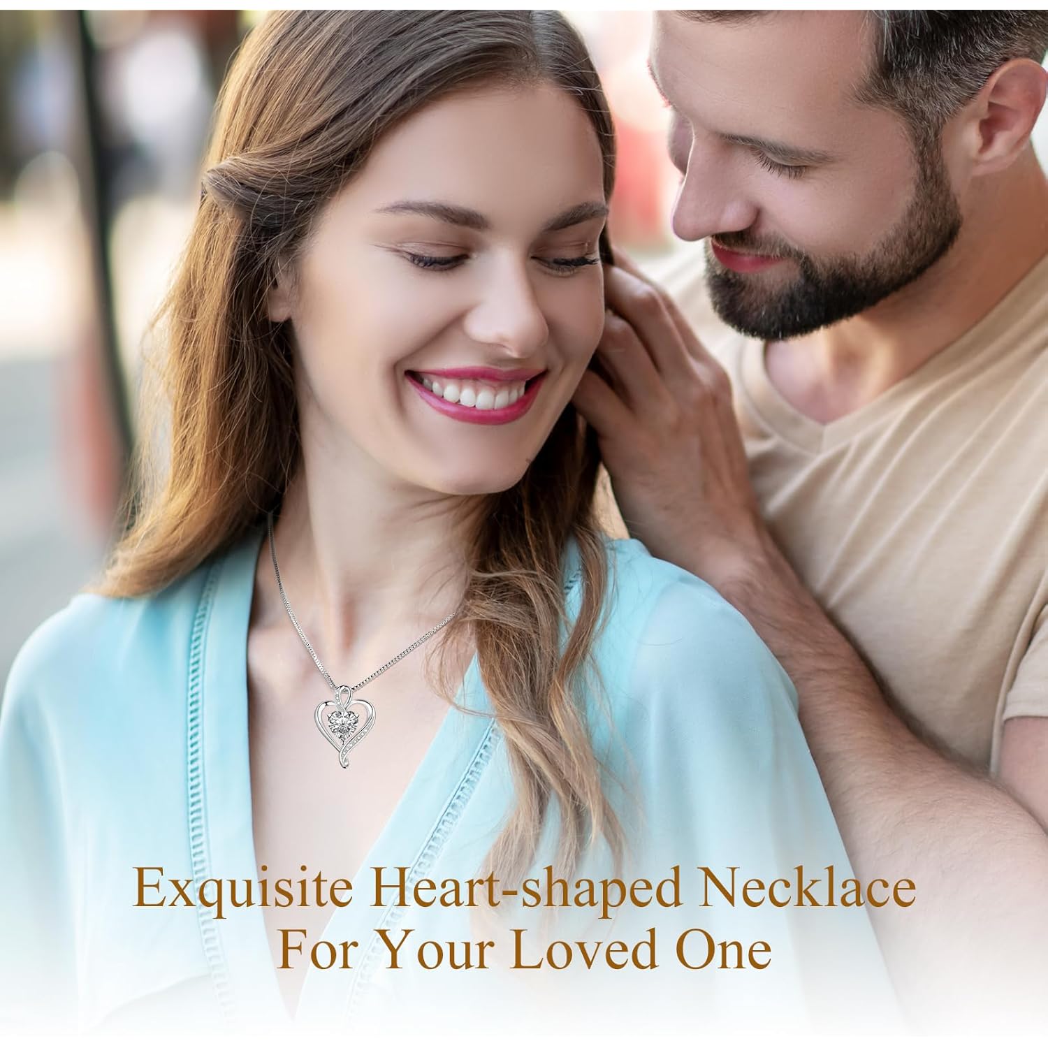 925 Sterling Silver Necklace - Exquisite Silver Jewelry for Women - Heart Pendant Silver Necklace - Birthday, Anniversary, Valentine's Day Gift for Women, Wife, Mom, Girlfriend, Lady