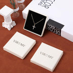 VIROMY Gold Cross Necklace for Women 14K Gold Plated Cute Sidways Cross Pendant Choker Necklaces Simple Trendy Everyday Jewelry for Women
