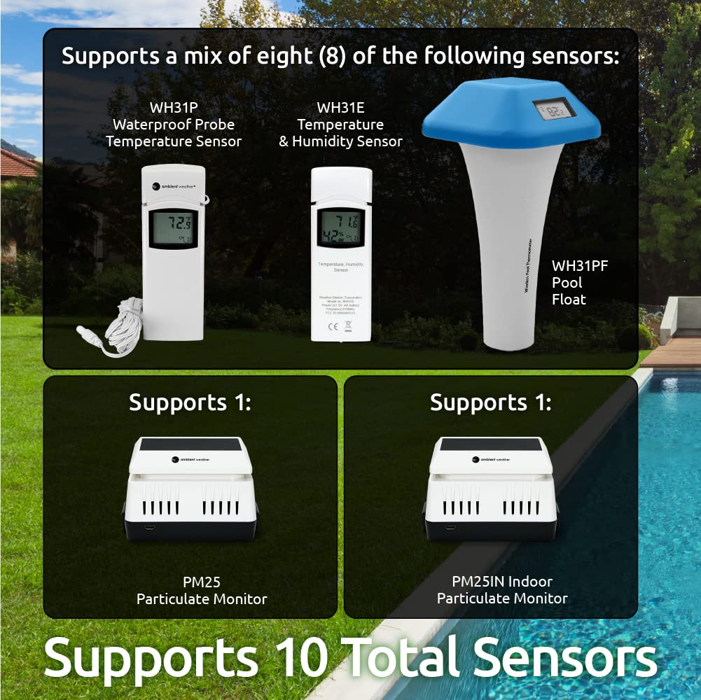 Ambient Weather Ws-2902 Wi-Fi Smart Weather Station | With Wi-Fi Remote Monitoring And Alerts