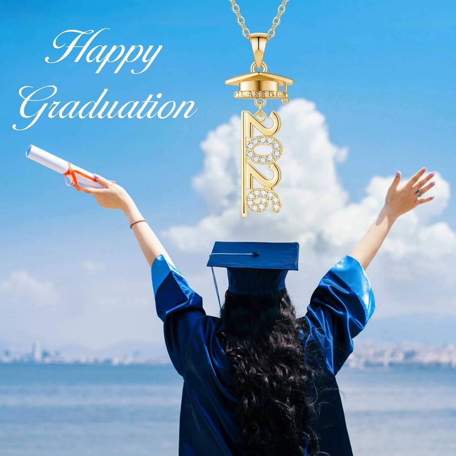 Yesteel Graduation Gifts for Women Her 2026, Class of 2026 Graduation Necklace for Best Friends, High School College Graduation Gifts for Women Jewelry